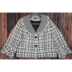 Madison Tweed Jacket 50s Style Houndstooth Professional Business Sassy Women 14